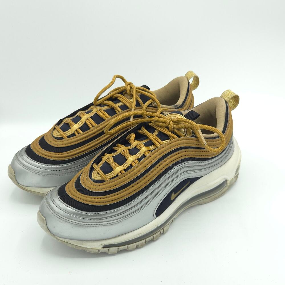 Nike Air Max 97 Metallic Gold Black Women's Size 7.5 AQ4137-700 Sneakers